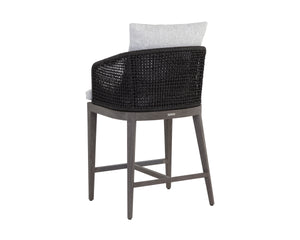 CAPRI COUNTER STOOL - SMOKE GREY - COPACABANA MARBLE