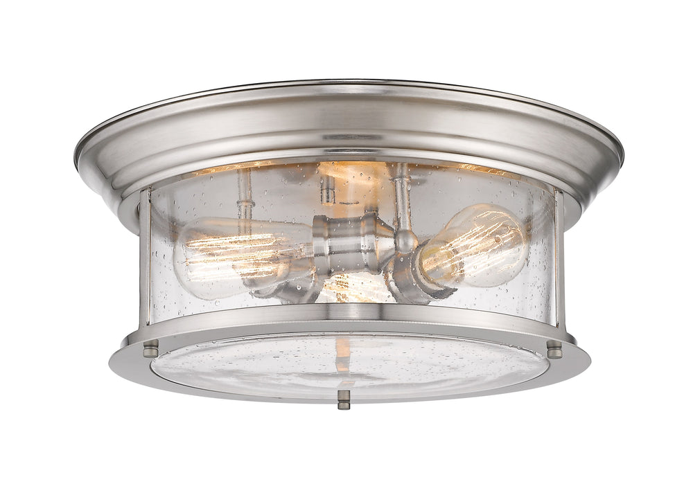 Sonna 3 Light Flush Mount in Brushed Nickel Finish