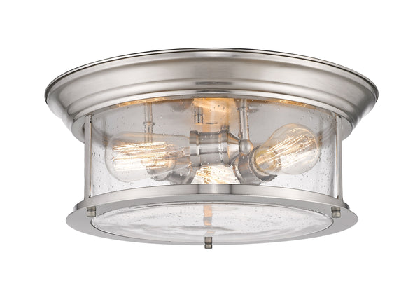 Sonna 3 Light Flush Mount in Brushed Nickel Finish