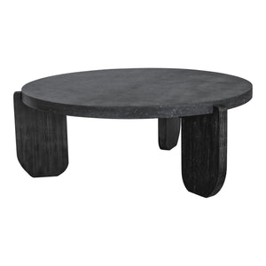 Wunder Coffee Table Black Concrete & Acacia