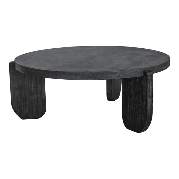 Wunder Coffee Table Black Concrete & Acacia