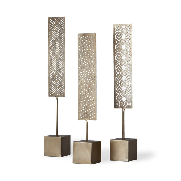Arondale (Set of 3) 4L x 12W Gold Cutout Decorative Objects