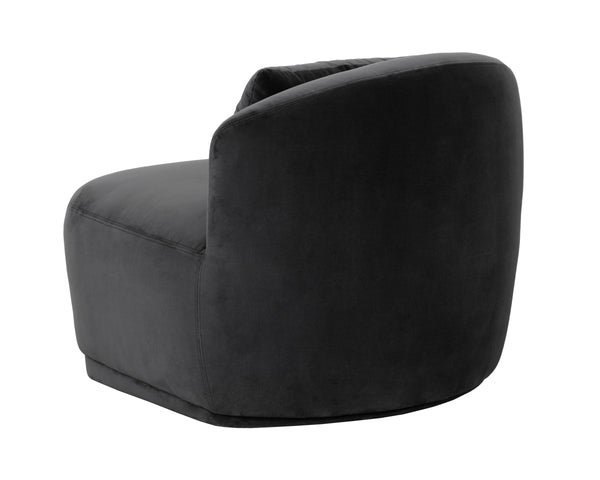 SORAYA SWIVEL ARMLESS CHAIR - SHADOW GREY
