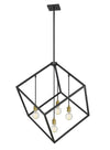 Vertical 4 Light Pendant in Bronze + Olde Brass Finish