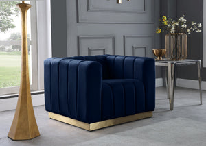 Francis Chair In Navy Velvet