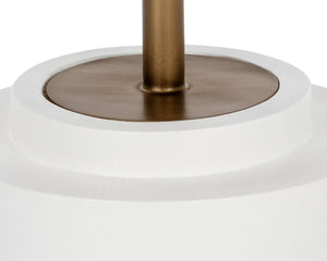 MARLOWE BISTRO TABLE - ANTIQUE BRASS - WHITE - 27.5"