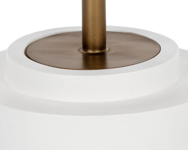 MARLOWE BISTRO TABLE - ANTIQUE BRASS - WHITE - 27.5"
