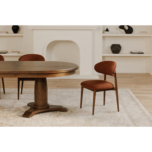 Ellie Dining Chair in Rust Upholstery