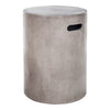 Cato Outdoor Stool in Grey with Side Handles