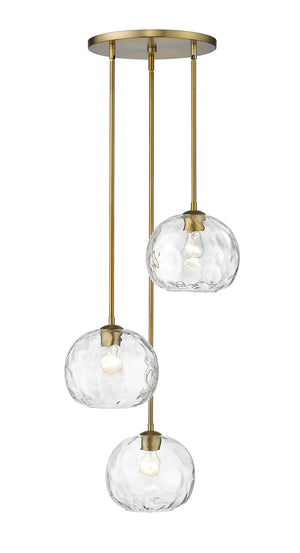 Chloe 3 Light Pendant in Olde Brass Finish
