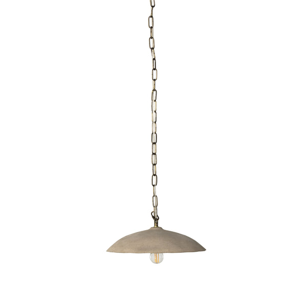 Organic Ceramic Pendant In Sand Porcelain