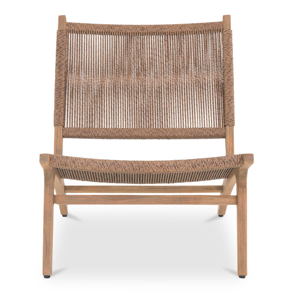 Moe's Palma Outdoor Lounge Chair in Teak & Wicker