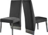 Stanley Dining Chair In Grey Velvet and Chrome