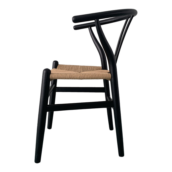 Ventana Dining Chair Black & Natural - Set of Two