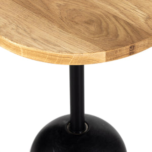 Fay Accent Table In Black Marble