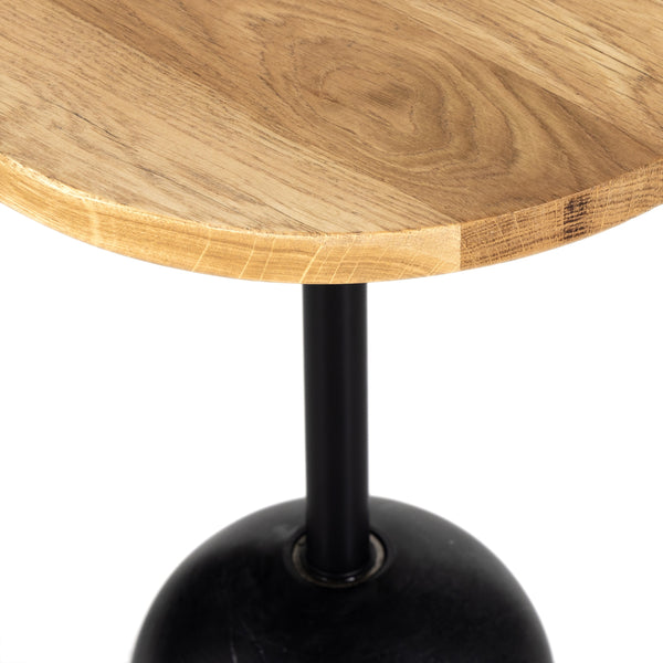 Fay Accent Table In Black Marble