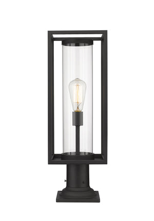 Dunbroch 1 Light Outdoor Pier Mounted Fixture in Black Finish