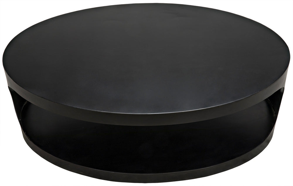 Eclipse Oval Coffee Table, Black Steel