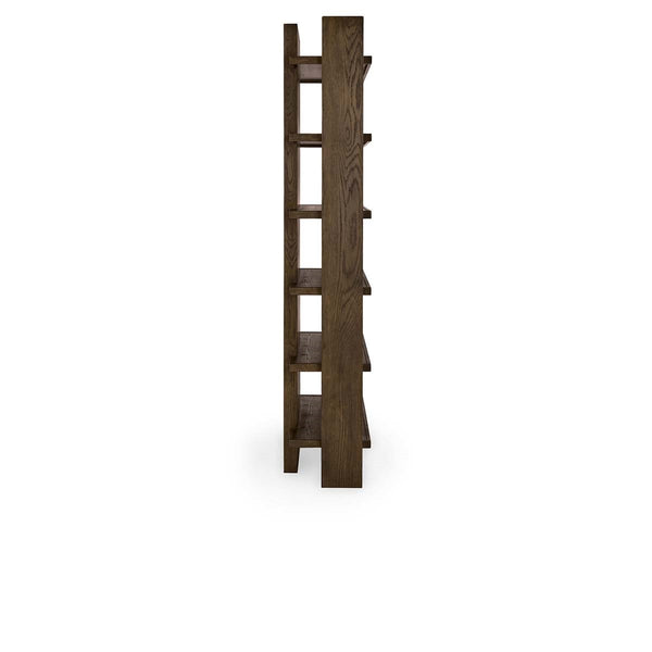 Doku Solid Oak Wood Bookcase with Ample Shelving