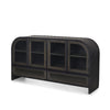 Gehry I 62.3x16.5 Black Metal Frame w/Wood Accent 4 Cabinet Door Two Drawer Sideboard