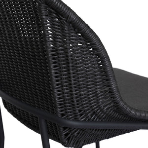 Jericho Outdoor Dining Chair In Vintage Coal And Charcoal Iron And Arashi Graphite
