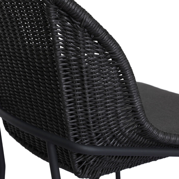 Jericho Outdoor Dining Chair In Vintage Coal And Charcoal Iron And Arashi Graphite