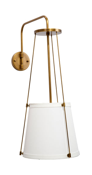  California 1-Light Wall Sconce, Antique Brass
