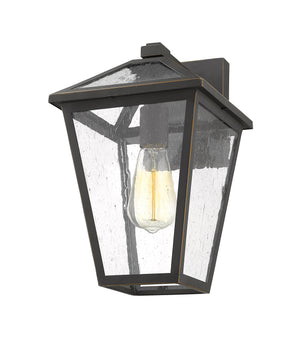 Talbot 1 Light Outdoor Wall Sconce in Rubbed Bronze Finish