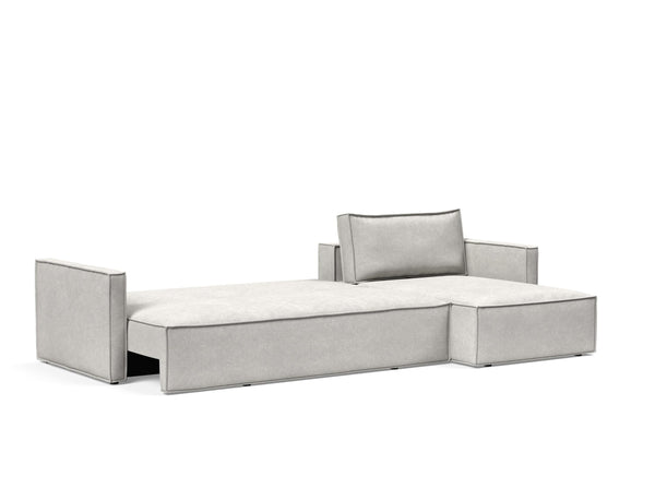 NEWILLA SOFA BED W/LOUNGER 57"X118", W/SLIM ARM RESTS