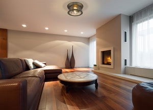 Sonna 2 Light Flush Mount in Heritage Brass Finish