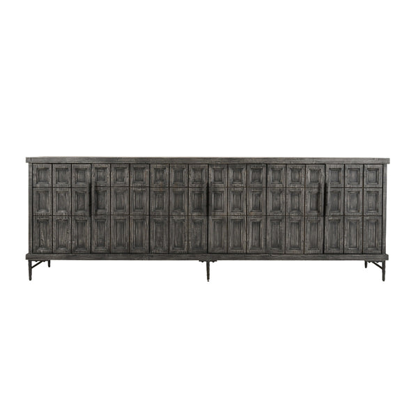 Willmark Solid Wood 6Dr Cabinet - Reclaimed Pine & Iron