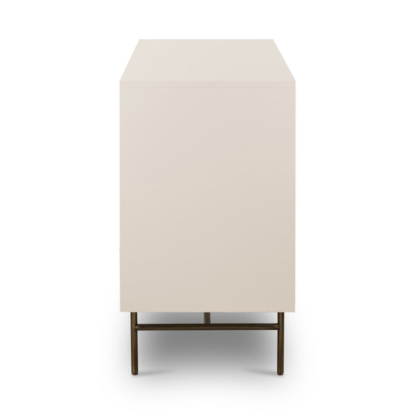 Luella 6 Drawer Dresser In Matte Alabaster