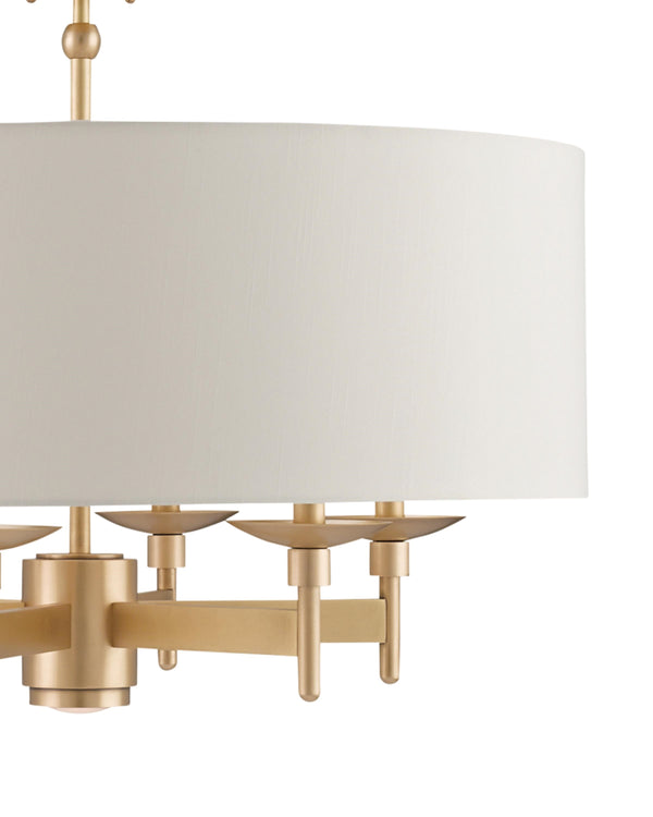 Bering Brass Chandelier In Antique Brass