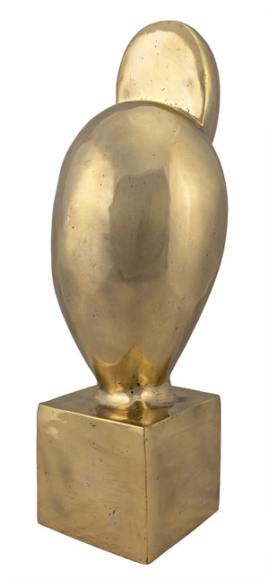 Ripley Metal Alloy Sculpture in Antique Brass Finish