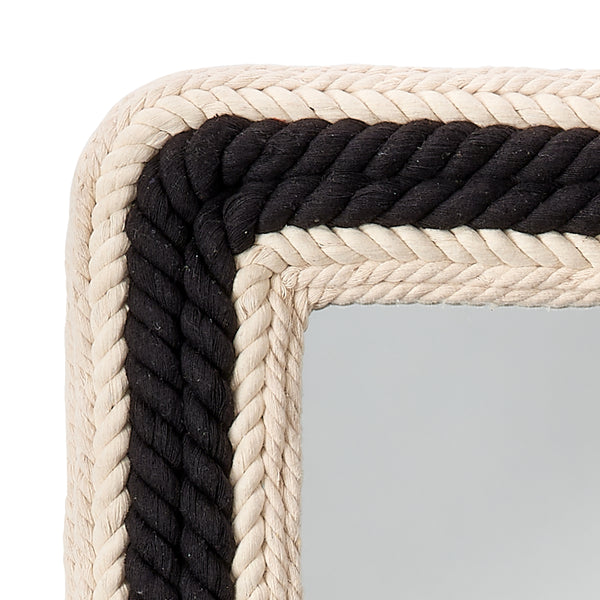  Contrast Jute Rectangle Mirror