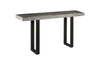 Wood Console Table, Metal U Legs, Grey Stone