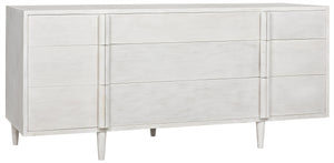 Morten 9-Drawer Mahogany and Veneer Dresser in White Wash