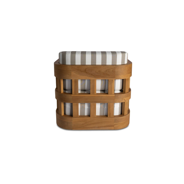 Adelaide Outdoor Accent Chair in Brown Stripe