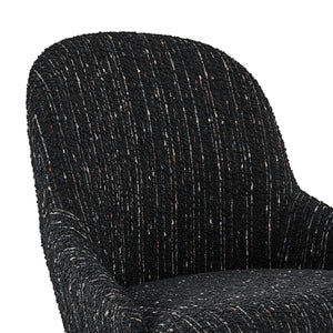 Katrisa KD Boucle Dining Side Chair, Zenith Black