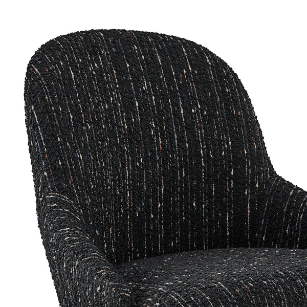 Katrisa KD Boucle Dining Side Chair, Zenith Black
