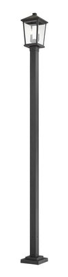 Beacon 2 Light Outdoor Post Mounted Fixture in Black Finish