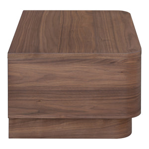 Moe's Round Off Small Nightstand in Walnut