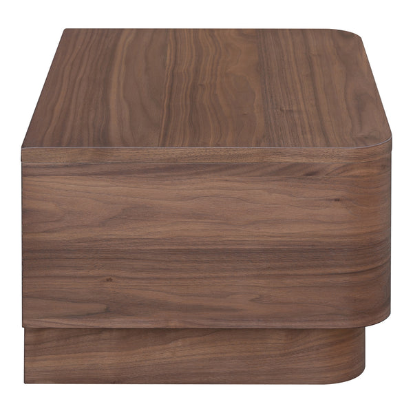 Moe's Round Off Small Nightstand in Walnut