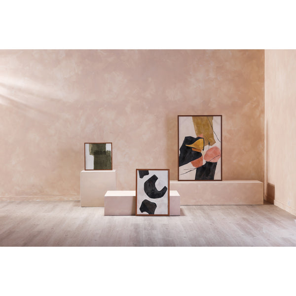 Brush Framed Painting with Pine Wood