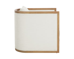 CHLOE LOUNGE CHAIR - NATURAL - HEATHER IVORY TWEED