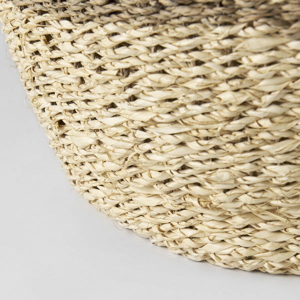 Sivannah 19.7L x 19.7W x 23.6H (Set of 3) Light Brown and Medium Brown Striped Seagrass Round Basket