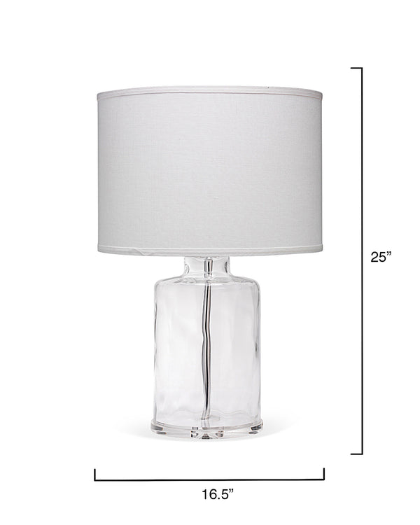 Napa Glass Table Lamp with Linen Shade