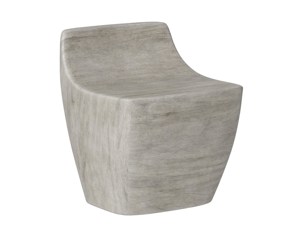 LEDGER STOOL - ASH GREY WOOD LOOK