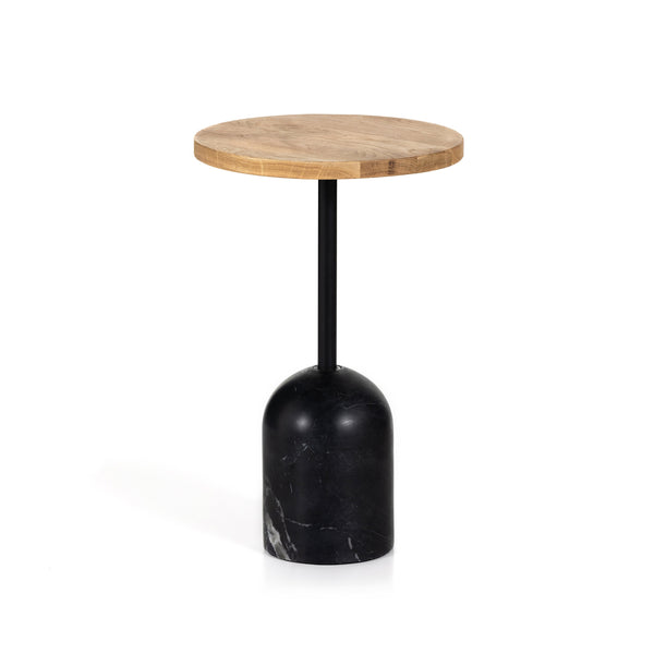 Fay Accent Table In Black Marble