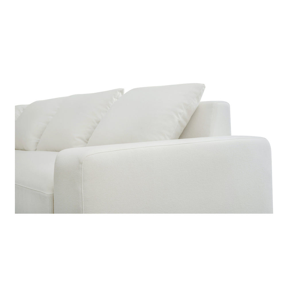 Thomas Left Sectional in Ivory Polyester